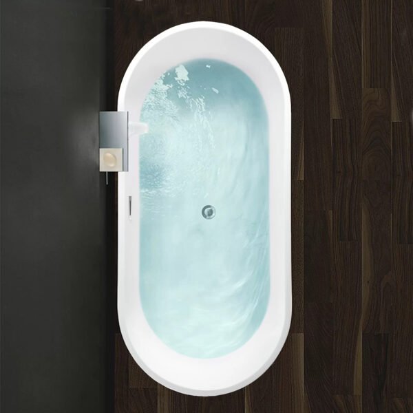 59" x 30" Freestanding Soaking Acrylic Bathtub