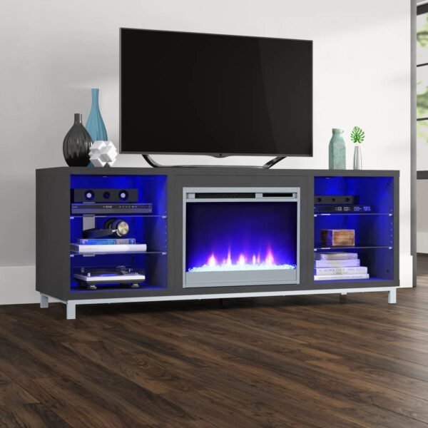 Vaske TV Stand for TVs up to 70" with Fireplace Included