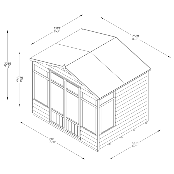 Forest Oakley Summerhouse 8x6