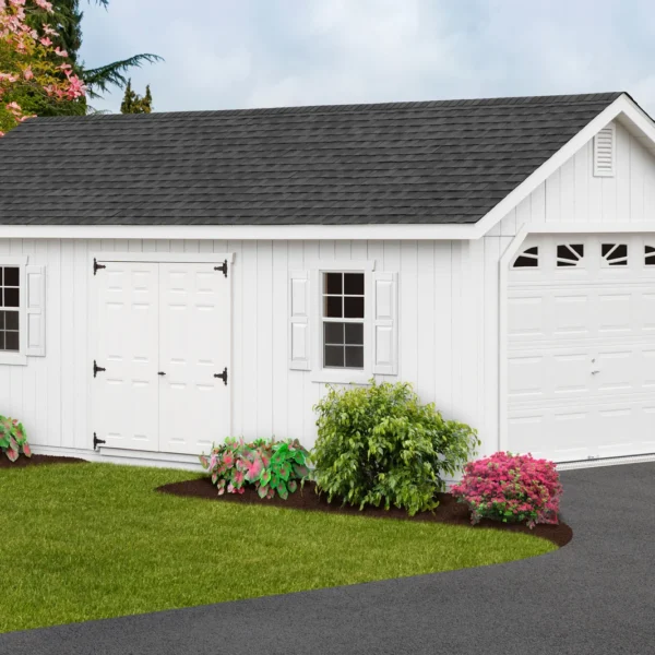 12 ft. W x 26 ft. D Solid Wooden Garage Shed