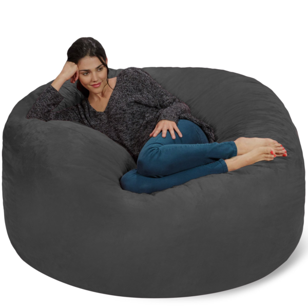 Giant 5' Memory Foam Furniture Bean Bag - Big Sofa with Soft