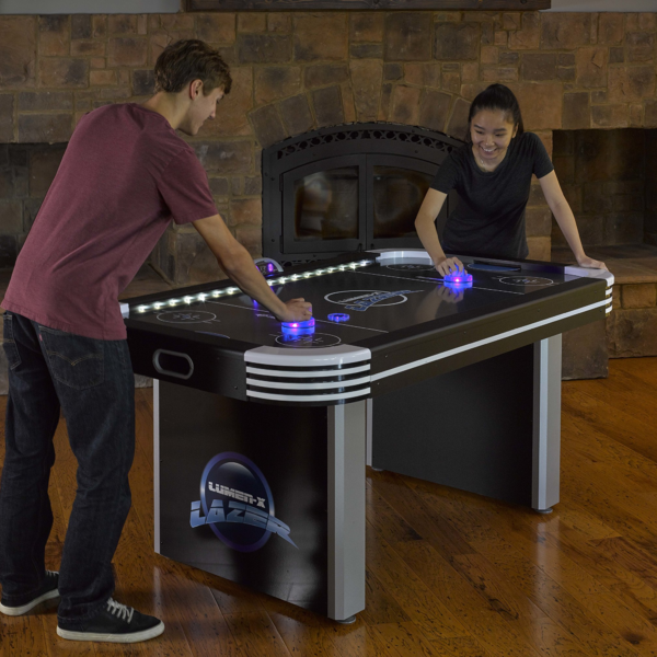 Lazer 6' Interactive Air Hockey Table Featuring All-Rail LED