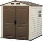 6' x 6' PLUS Plastic Garden Shed with Plastic Floor & Fixed