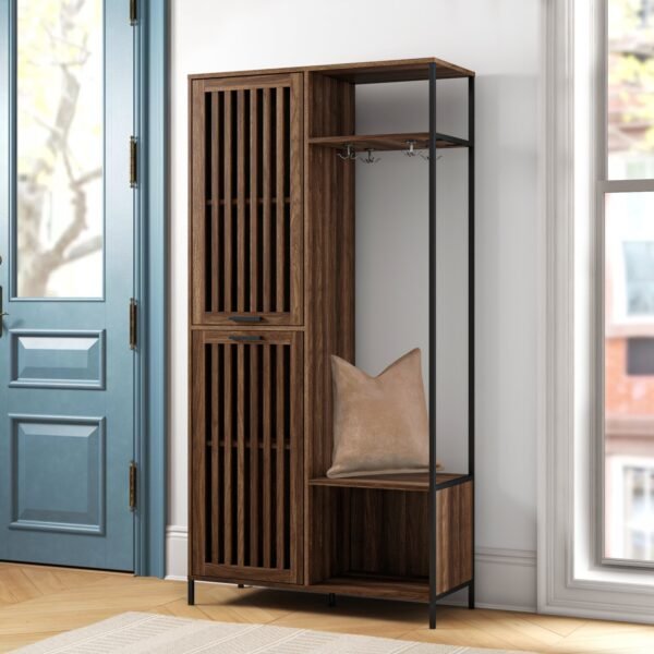 Mcquillen 36'' Wide Hall Tree with Shoe Storage