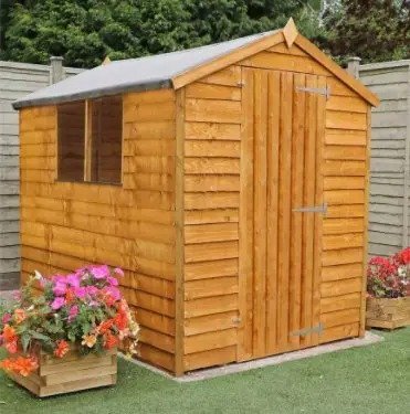 Mercia Wooden 8x6 ft Overlap Garden Shed