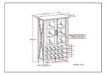 18-Bottle SOLID WOOD 32 inch Wide Contemporary High Storage