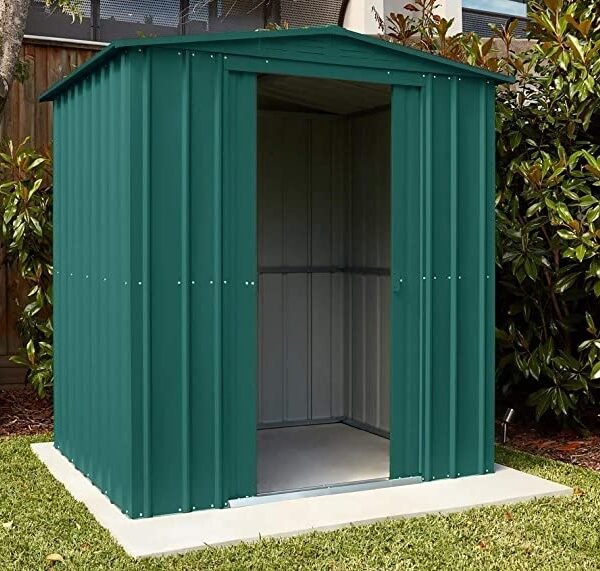 Anthracite Grey Metal Apex Roof Shed 6 x 5