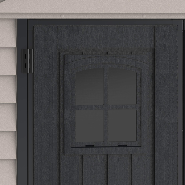 7x7 PLUS Plastic Garden Shed with Heavy-Duty Plastic Floor &