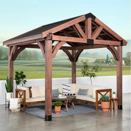 Solid Wood Patio Gazebo