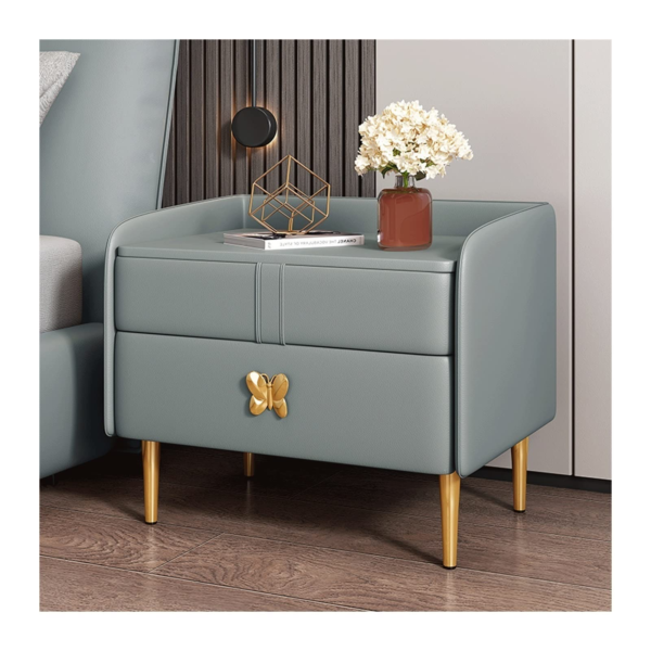 Night Stand with Storage Shelf Country Farmhouse Nightstand