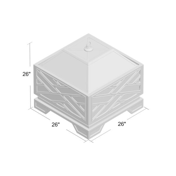 Telvin 26'' H x 26'' W Steel Wood Burning Fire Pit with Lid