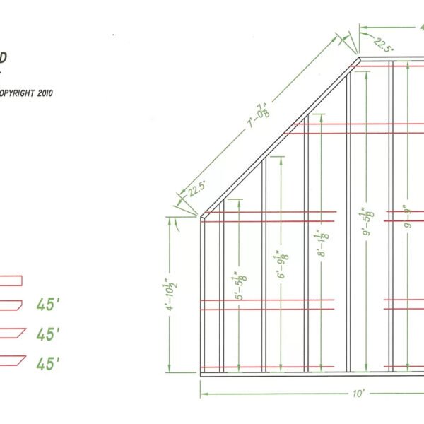 Colonial 10 ft. W x 10 ft. D Wooden Storage Shed