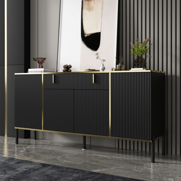 Modern Credenza Sideboard Buffet with Drawer