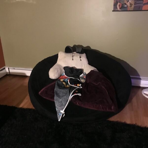 6000 Bean Bag Chair withFootstool: Giant Foam-Filled Furniture