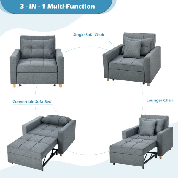 3-in-1 Sofa Bed Chair