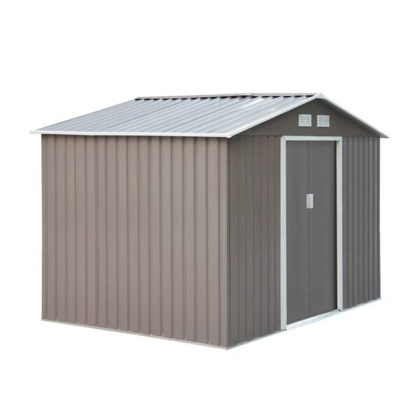 Outdoor garden storage shed Metal tool storage double doors