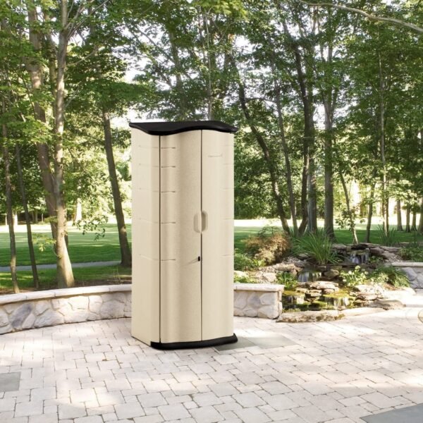 Large Plastic Vertical Resin Weather Resistant Storage Shed