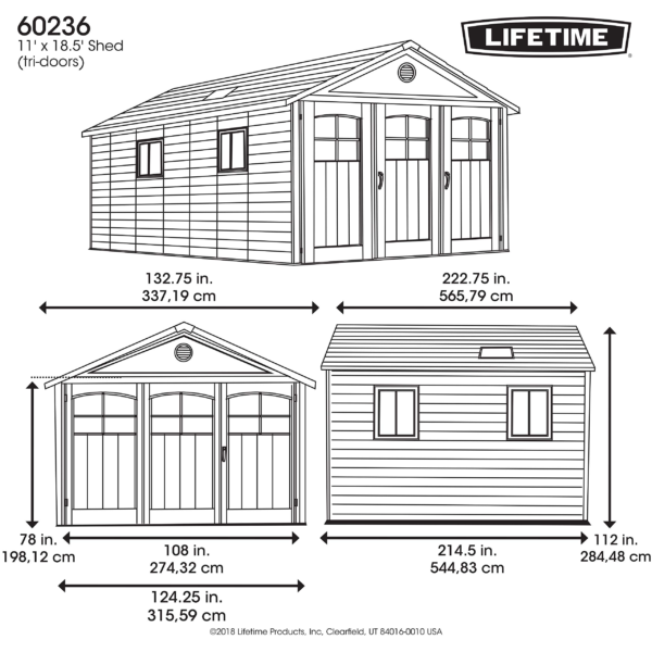 11x18.5 Ft. Storage Shed