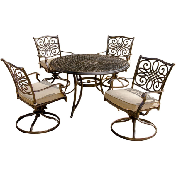 5-Piece Cast Aluminum Patio Dining Set