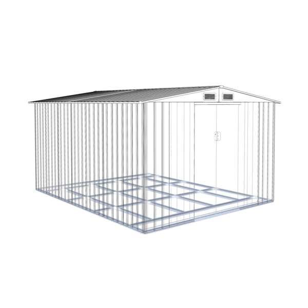 Outdoor Metal Storage Shed withFloor Frame