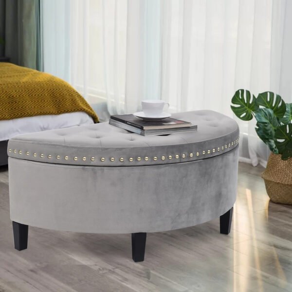 Roxann Upholstered Flip Top Storage Bench