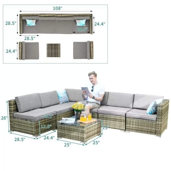 7 Piece Patio Furniture Set