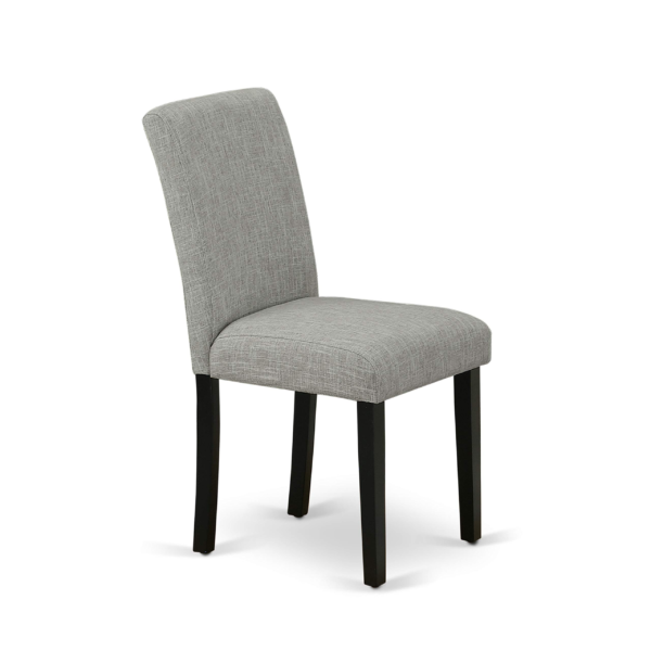 5Pc Rectangular 66/84 Inch Table with 18" Leaf & 4 Parson Chairs