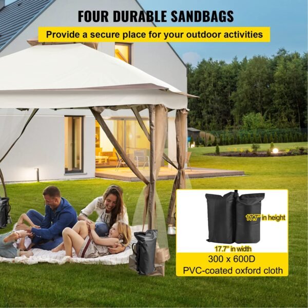 Happybuy 12x12ft Pop-Up Canopy Gazebo Starter Kit