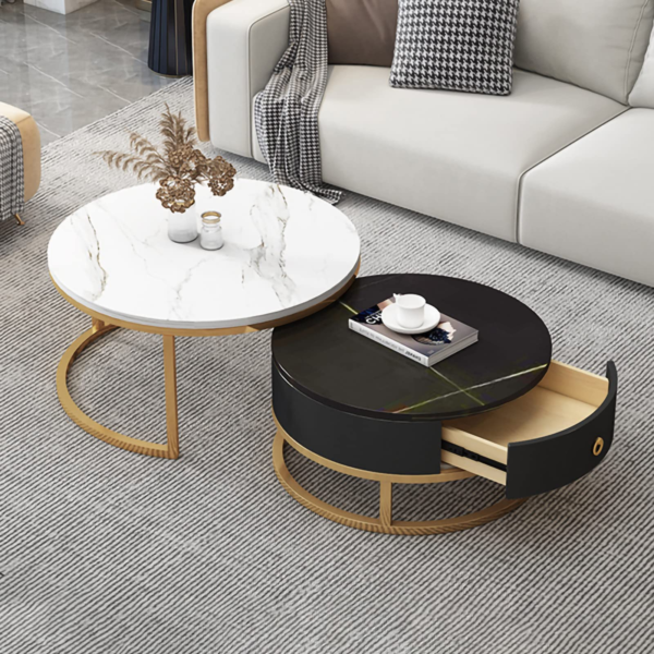 Round Coffee Table Set of 2