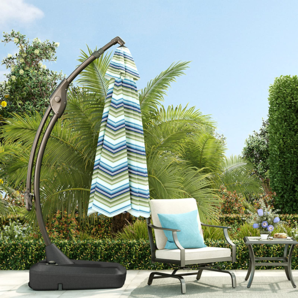 11 FT Deluxe NAPOLI Curvy Aluminum Offset Umbrella