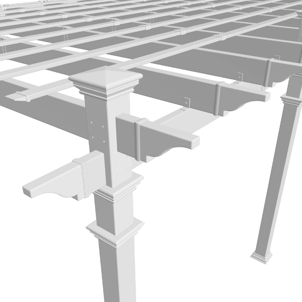 Valencia 12' x 16' Attached Vinyl Pergola