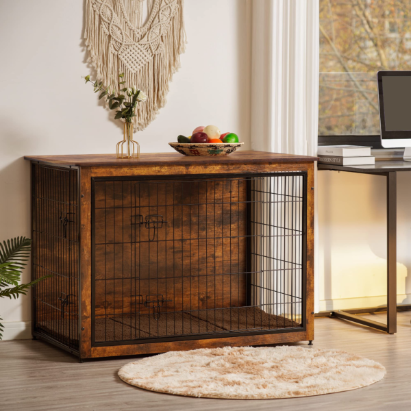 Dog Crate Furniture with Cushion