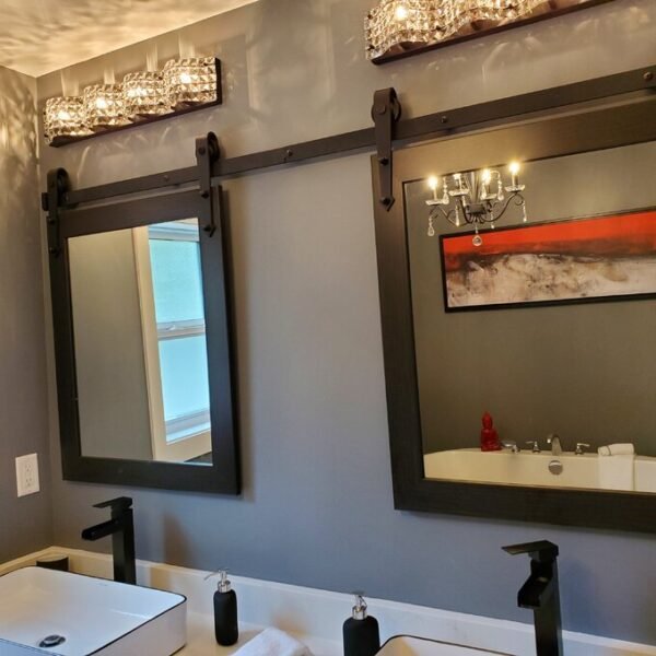 Herzberg Rectangle Wood Wall Mirror