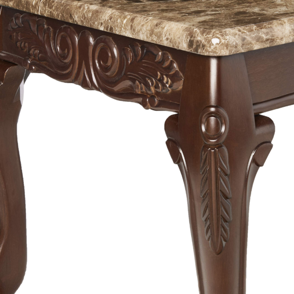3-Piece Traditional Faux Marble Top Accent Tables Set