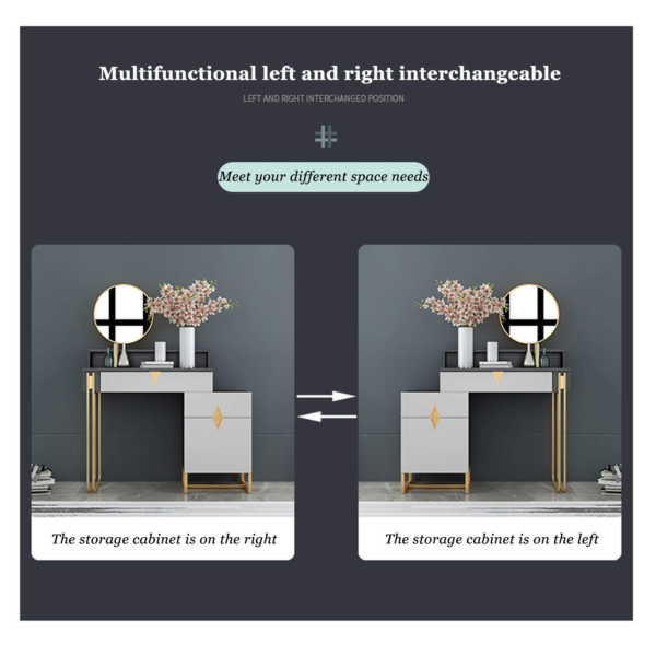 Dresser Modern Dressing Table Vanity Table Set with Sliding