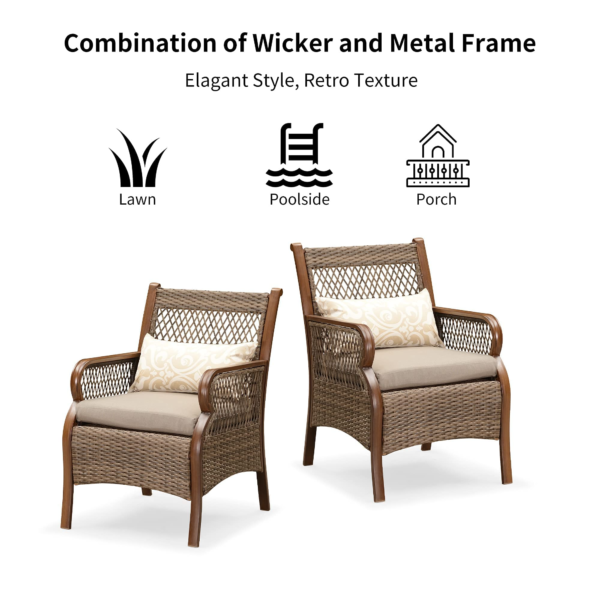 Wicker Patio Furniture Sets Rectangular Tempered Glass Top