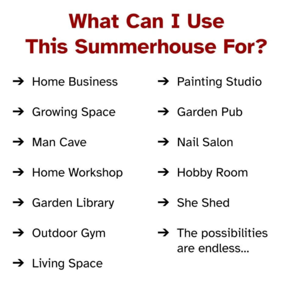 7 x 7 Garden Storage Shed Wooden Summer House Sheds