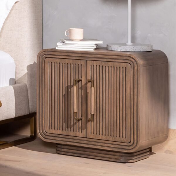 Grooved Base Nightstand (25")
