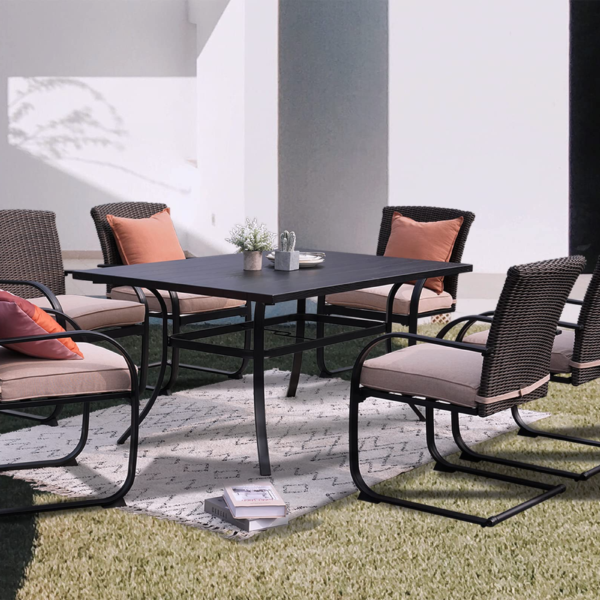 Outdoor 7 Pcs Dining Table Set