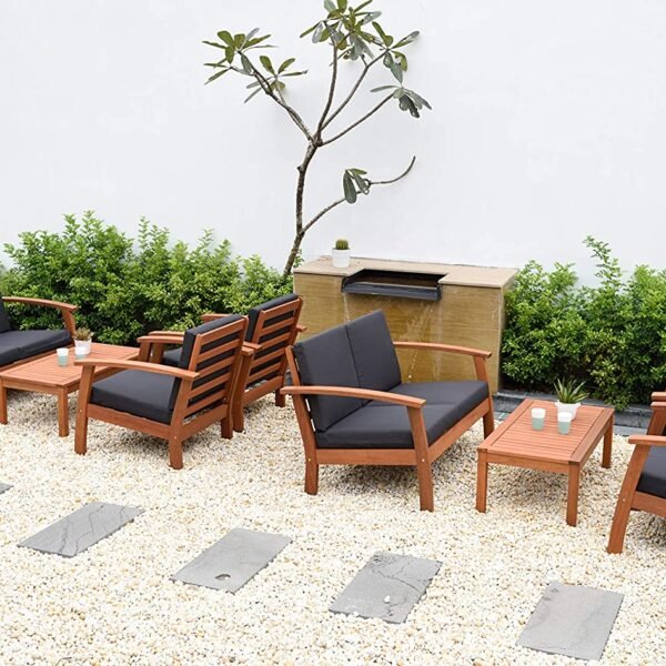 Patio 8-Pc Deluxe Conversation Set | Ideal for Indoors Outdoors