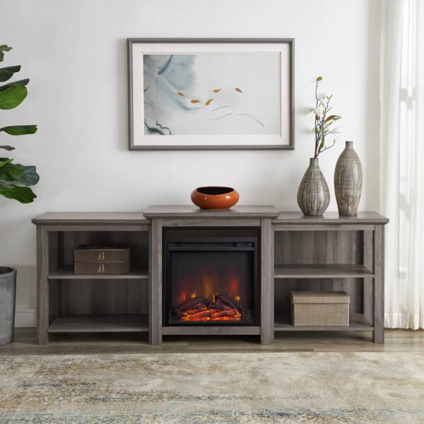 Woodbury TV Stand for TVs up to 78" with Fireplace Included