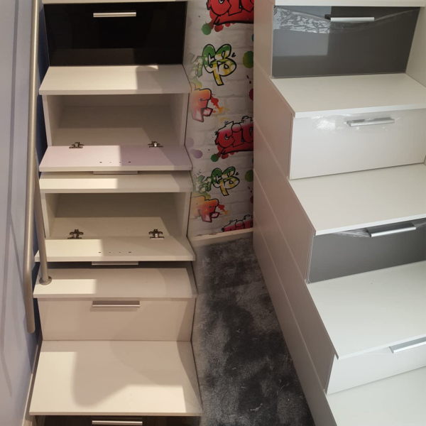 Bunk Bed Cabin Bed Storage High Sleeper Bed Mattresses Included