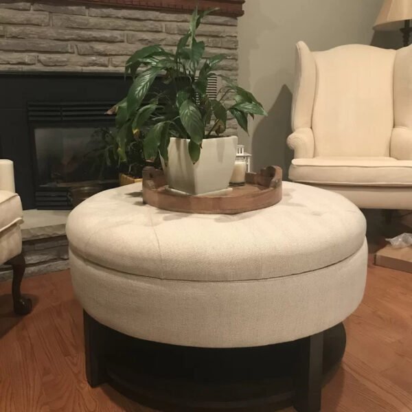 Lindquist Round Tufted Storage Ottoman
