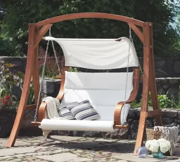 3 Person Solid Wood Porch Swing