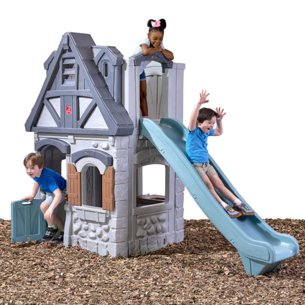 Enchanting Adventures 2-Story Playhouse & Slide, Blue