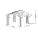 Outdoor Cedar Frame Wood Gazebo with Black Steel Hardtop Roof