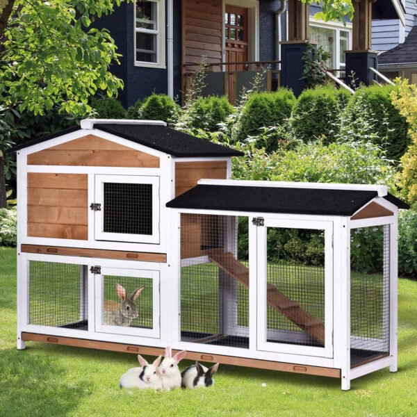 Violetta Weather Resistant Rabbit Hutch with Ramp