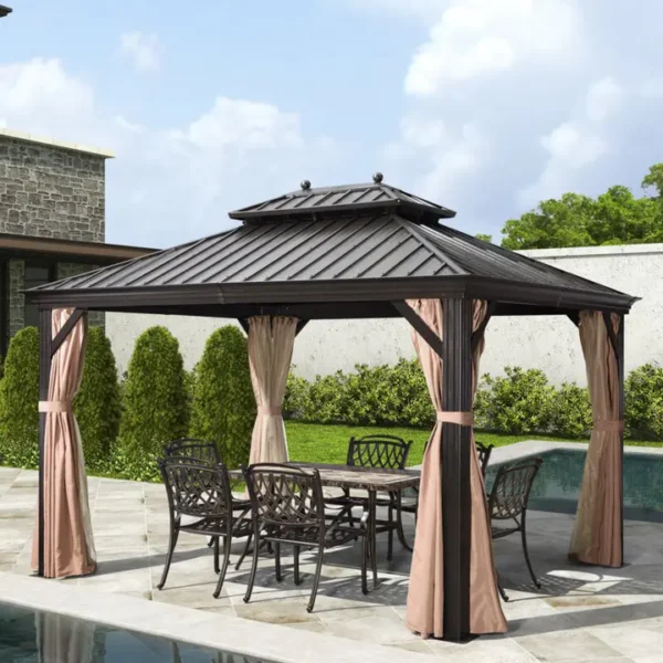 12 Ft. W x 10 FT. D Aluminum Patio Gazebo