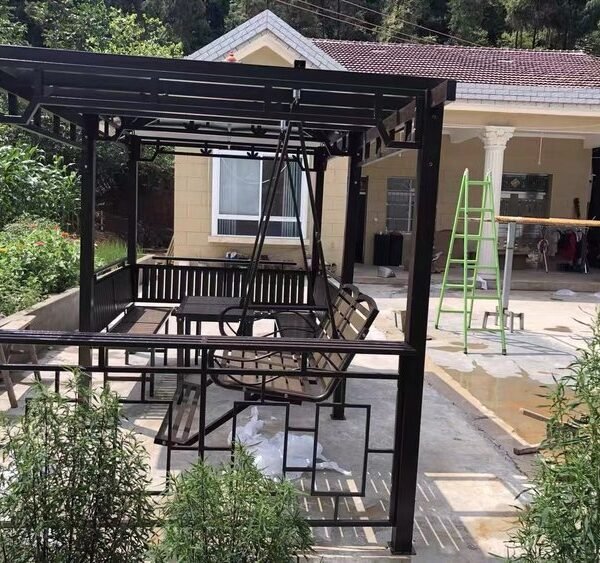 Outdoor gazebo hanging chair villa garden antiseptic wood