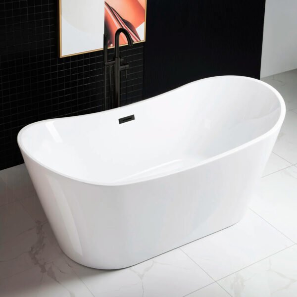 67" x 32" Freestanding Soaking Acrylic Bathtub